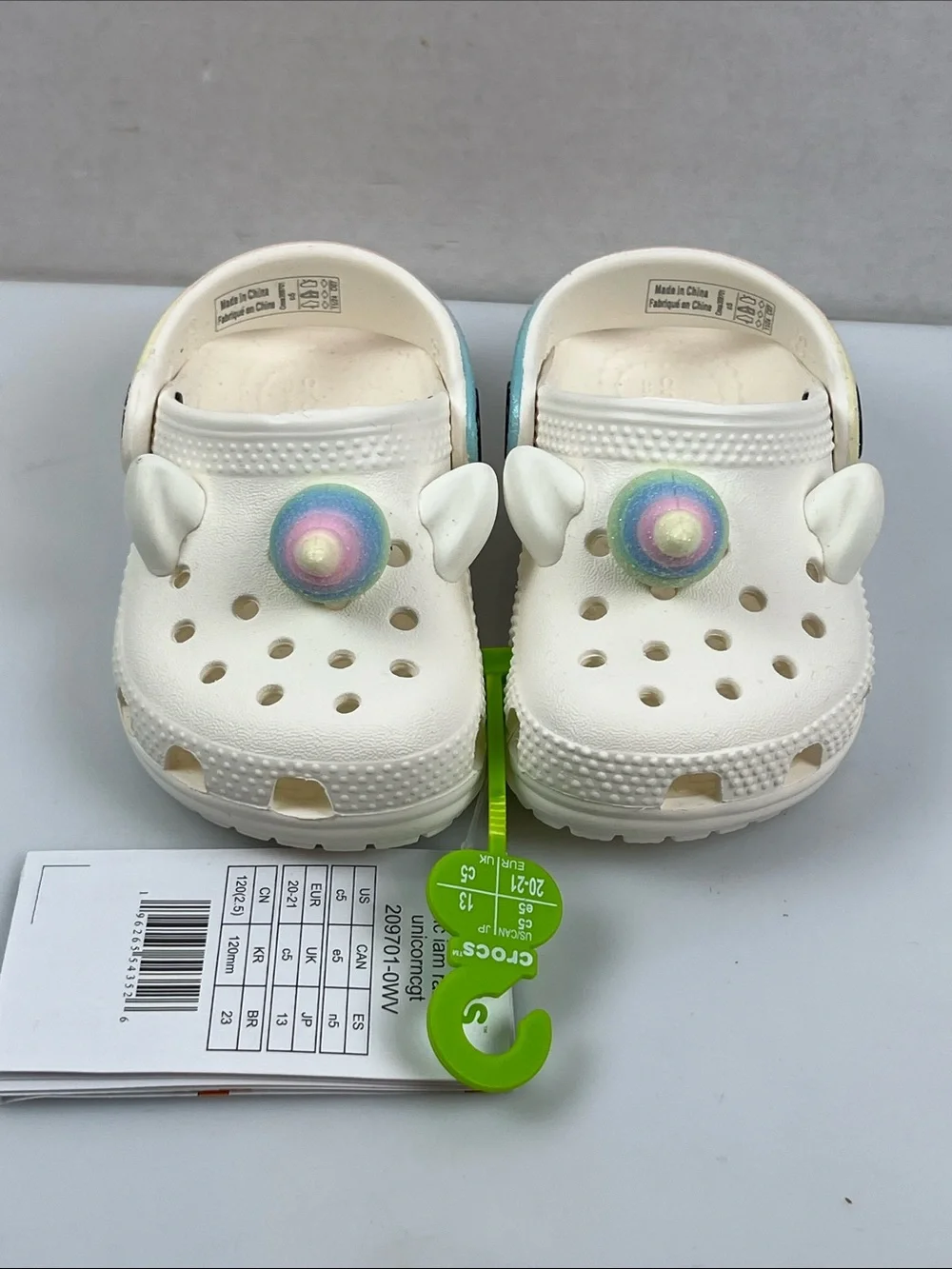 Crocs Classic Ian Rainbow Unicorn Baby Size C5 NEW